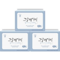 D.RECIPE 純棉表層蝶翼衛生棉, 大型, 10入, 3個