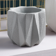 Daim 室內設計用格紋現代風花盆, 灰色