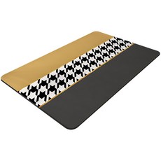 두나미스 빨아쓰는 규조토 주방 욕실 발매트 40 x 60 cm, 옐로우체크, 1개