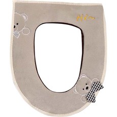 Cocomart Bear 拉鍊馬桶座墊套 隨機發貨, 1個, 混色