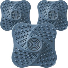 mingsham life 浴室地漏地板頭髮過濾器藍色, 藍, 3入