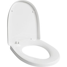 DH 全覆蓋靜音馬桶蓋 大型D型馬桶蓋 + 連接配件, 白色, 1套