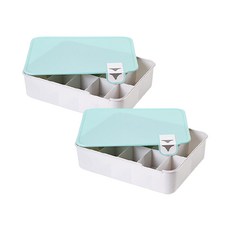 inbloom 粉彩帶蓋襪子內衣10格收納盒, 2個