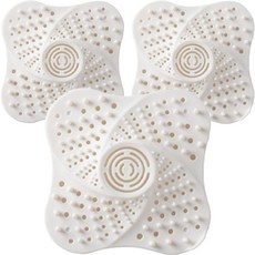 Mingsham Life 浴室排水孔地板毛髮過濾網 白色, 3個