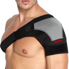 AOLIKES 왼쪽 어깨보호대 1697, 1개, 블랙