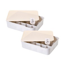 inbloom 馬卡龍色附蓋襪子內衣褲15格整理盒, 2個