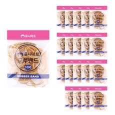 Uniart 橡皮筋 3cm, 20個, 黃色