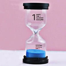 Ebero 簡約基本款彩色1分鐘沙漏, 藍色