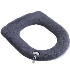 Cocomart 冬季刷毛羊羔絨雲朵造型馬桶套, 深灰色, 1個