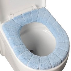 코코마트 뽀글이 기모 변기커버, 블루, 1개