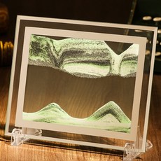 참리빙 療癒流沙3D畫框, 黑白綠