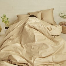 BAZAAR The Solid 純棉被套, 琥珀米色