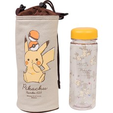 릴팡 포켓몬스터 투명 에코보틀 + 크로스백주머니 세트, 혼합색상, 500ml