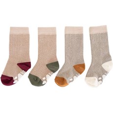 하이베이비키즈 유아용 선물 트렌디 골지 양말 4종 세트