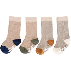 HI BABY KIDS 嬰幼兒禮物時尚坑條紋襪4件組