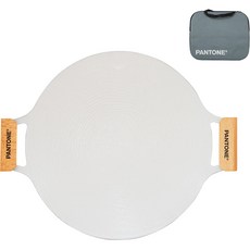 PANTONE IH感應爐適用 陶瓷塗層圓形烤盤 冷灰色+專屬收納袋組, 36厘米, 1個