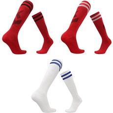 SNF 편안하고 두툼한 축구양말 JIA10 3세트 85_RDBL_RDWH_WHBU_M, 혼합색상