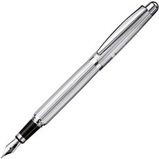 自動設計02條紋鋼筆, F, 銀色