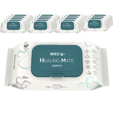 바이오늘 스킨 앤 바디 힐링메이트 케어 물티슈 캡형, 50g, 50매, 20개