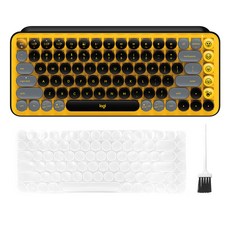 로지텍 POP KEYS 무선 기계식 텐키리스 키보드 YR0080 + 한글 키스킨 + 청소솔, 블라스트, YR0080(키보드)