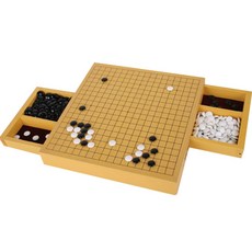 6 BROTHERS BADUK 抽屜式圍棋盤 小 + 圍棋子套組, 黃色(圍棋盤)