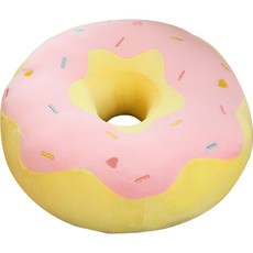 甜甜圈造型靠墊, 黃色
