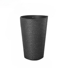 Daim 圓形塑膠工藝大花盆, 黑色