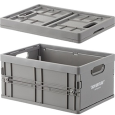 DY 折疊籃 露營用收納箱 12L, 灰色, 1個