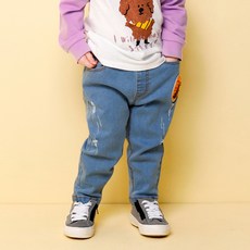 Milk Mile 兒童新款破洞牛仔褲