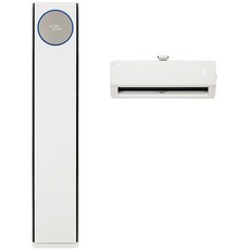 LG 58.5㎡(17.7평) + 18.7㎡(5.7평) 휘센 오브제컬렉션 타워에어컨 2in1 프리미엄 크림 화이트 매립배관형 FQ18PDNHA2M 방문설치