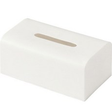 素色面紙盒 L, 白色, 1個