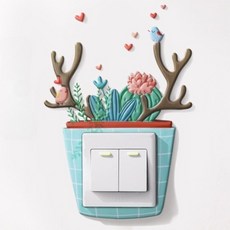 Marbula 家居室內開關貼紙 K36, 混色