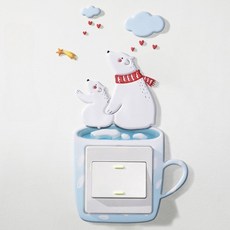 Mabella 居家裝飾開關貼紙 K24, 混合顏色