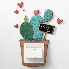 Marbula 家居室內開關貼紙 K5, 混色