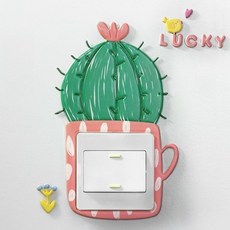 Marbula 家居室內開關貼紙 K13, 混色