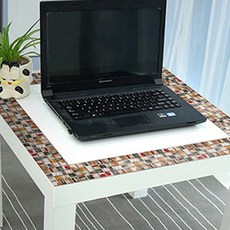 Quardi 磁磚貼紙 石紋水晶膜 20入, 拉絲棕色