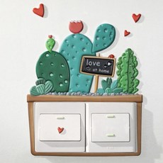 Marbula 家居室內開關貼紙 K23, 混色