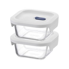 LocknLock 樂扣樂扣 Top Class矽膠蓋正方形保鮮盒, 2個