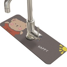 베어 워터가드 개수대매트 원형홀 5cm, 01 해피, 1개
