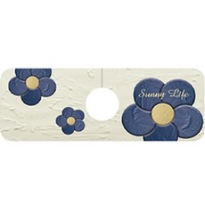 DAYSOY 廚房花朵水槽墊 圓形孔 5cm, 01 藍色