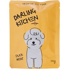 달링키친 전연령 강아지 화식사료, 오리, 100g, 8개