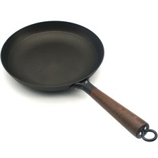 UPIT IH感應爐適用木質單柄不沾壓花鑄鐵平底鍋, 24cm, 1個