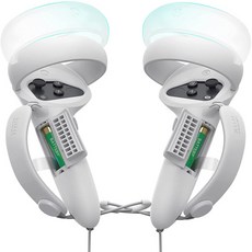 高檔 Kiwi 設計第 4 代 Oculus Quest 2 控制器握把套 + 錶帶套組 白色, 1套, 單品