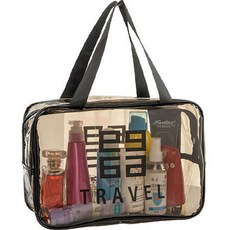 JIINI 便攜式透明大容量盥洗包 灰色 L, 1個