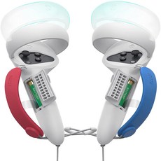 高檔 Oculus Quest 2 配件 Kiwi 第 4 代 Grip Cover 錶帶 白色 紅色 藍色, 1個, 單品