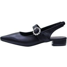 어바웃슈 로아디아 큐빅 스트랩 슬링백 3cm