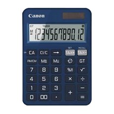 Canon 佳能 寬螢幕 12位數 稅金計算 雙零鍵 一般用 計算機 KS-125T, 1個, 藍色