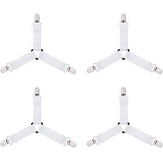 床單防滑吊帶固定夾 4入, 1個, 白色