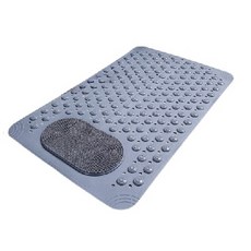 Yunel 淋浴防滑洗腳墊 灰色 L(60 x 90 cm), 1個