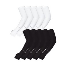 KI ecobe sports 手蓋涼爽的 tosh 手背 2 種 x 5 件套, 黑色, 白色